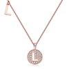 Alphabetic series L Lovely Rose Gold Necklace