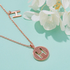 Alphabetic seriesH Lovely Rose Gold Necklace