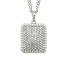 Gold and Silver Diamond square badge Pendant