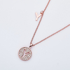 Alphabetic series Y Lovely Rose Gold Necklace