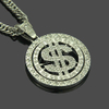 Hip Hop Silver Dollar Pendant Necklace