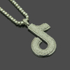 Silver Hip Hop Tik Tok Necklace Note Pendant