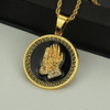 Hip Hop The hand of prayer necklace pendant