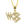 Niche Necklace Gold Covered Crystal Pendant