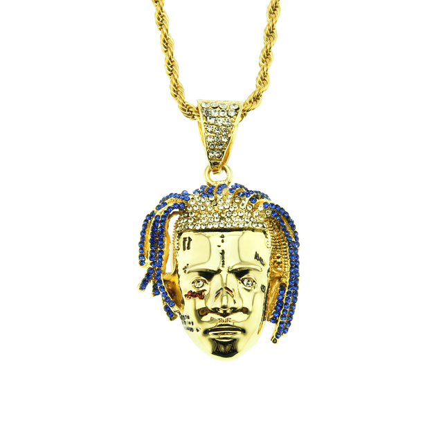 Hip Hop Singer Avatar Necklace Crystal pendant Pendant