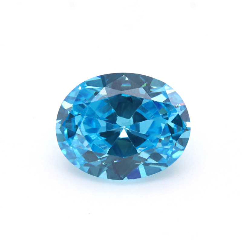 VVS Blue 5A Oval 3EX Cubic Zirconia