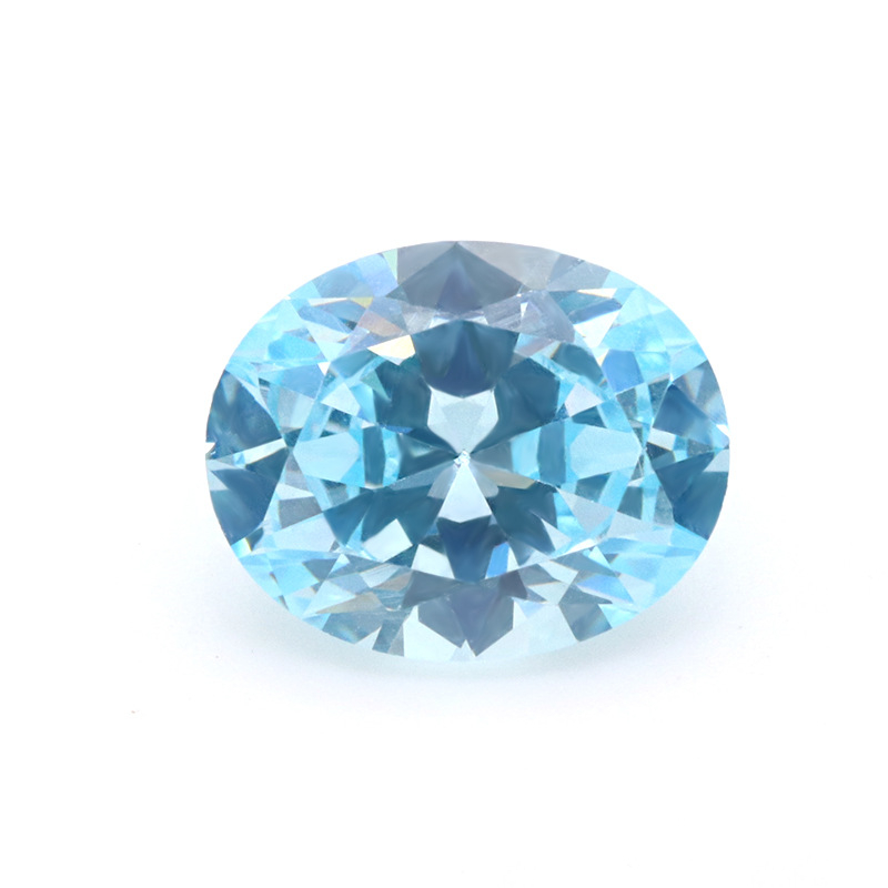 VVS Blue 5A Oval 3EX Cubic Zirconia