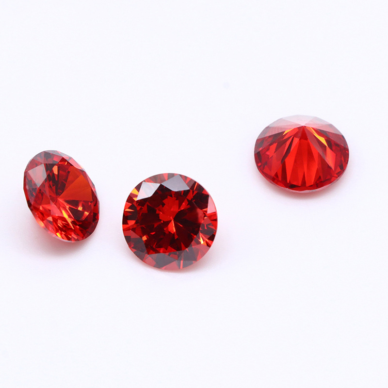 Factory Wholesale Laboratory High Quality Red Round Zircon