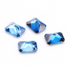 Elegant 3A dark blue high quality rectangular cubic zirconia