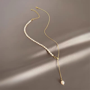 Tassel Pearl Necklace, Niche Elegant 925 Silver Versatile Collarbone Chain, Exquisite Jewelry Wholesale