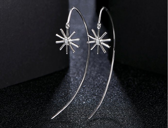 925 Sterling Silver Moissanite Earrings Diamond Earrings for Women Wedding