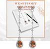 Color Change Stone S925 Women Earring Turkish Created Diaspore Pear Cut Birthday Gifts