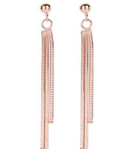 Simple Tassel 925 Sterling Silver Gold Plated Women's Fashion Earrings