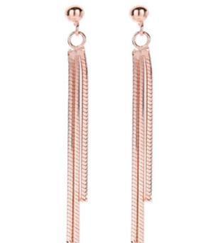 Simple Tassel 925 Sterling Silver Gold Plated Women's Fashion Earrings