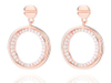 Small Round Inlaid Gem 925 Sterling Silver Gold-plated Fashion Earrings