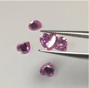 4.5mm Pink VVS Heart Cut Moissanite High Quality Factory Price Synthetic Moissanite