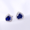 Noble And Elegant Sapphire 925 Sterling Silver Plated Fashion Earrings