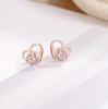 Waves in The Heart 925 Sterling Silver Plated Women's Cute Earrings