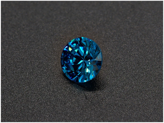 3.0-4.0mm High Quality DEF Round Brilliant Cut Blue Moissanite for Jewellery Making