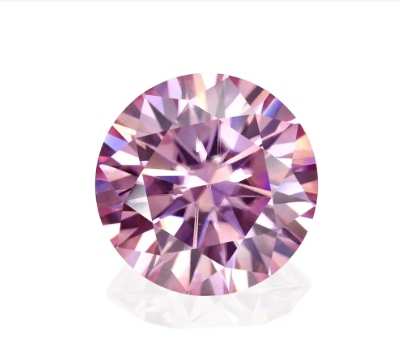 8.0-9.0mm Pink High Quality DEF Round Brilliant Cut Moissanite for Jewellery Making