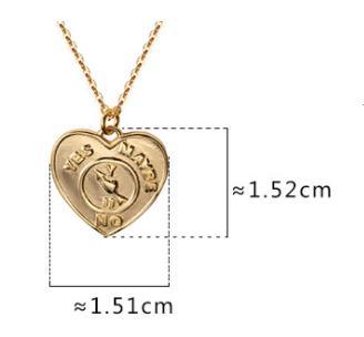 OEM Customized Fashion 925 Silver Jewelry Necklace Heart Shape Coin Hot Sale