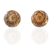 Champagne Flower Crystal 925 Sterling Silver Gold Plated Round Earrings