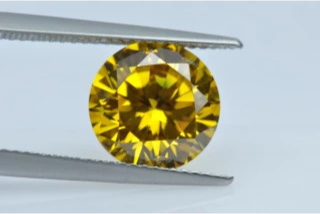 13.0-14.0mm Yellow High Quality DEF Round Brilliant Cut Moissanite for Jewellery Making