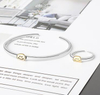 Lovely expression smiling face open bracelet ring women's fashion niche simple smile ring