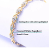 Natural Diamond Sterling Silver Bracelet gold-plated yellow jewelry