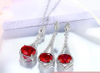 Ruby Silver Jewelry Earrings S925 Exquisite Fashion Romantic Style Jewelry Gifts