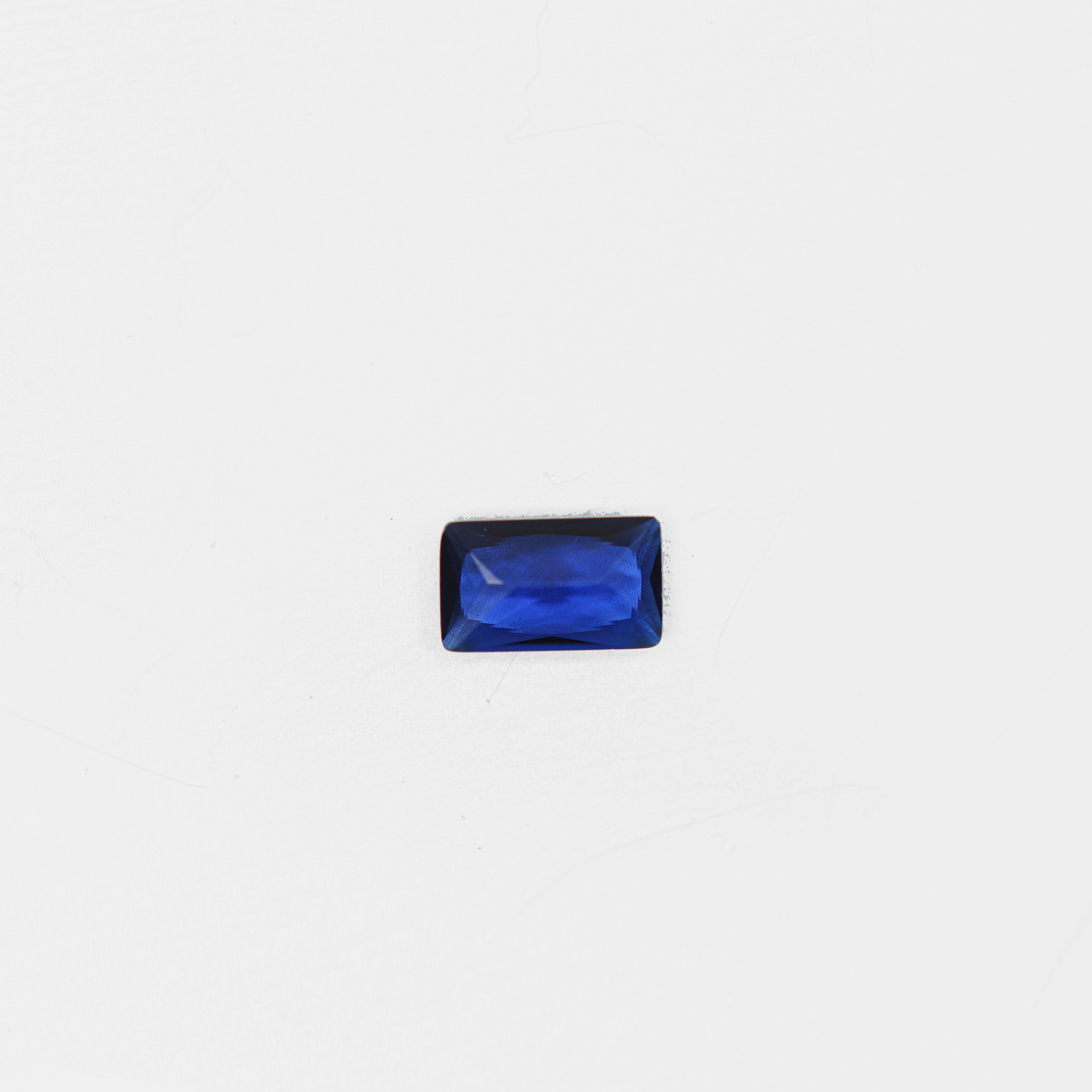 High Quality AAA Rectangle Cut Blue Cubic Zirconia Loose Gemstone