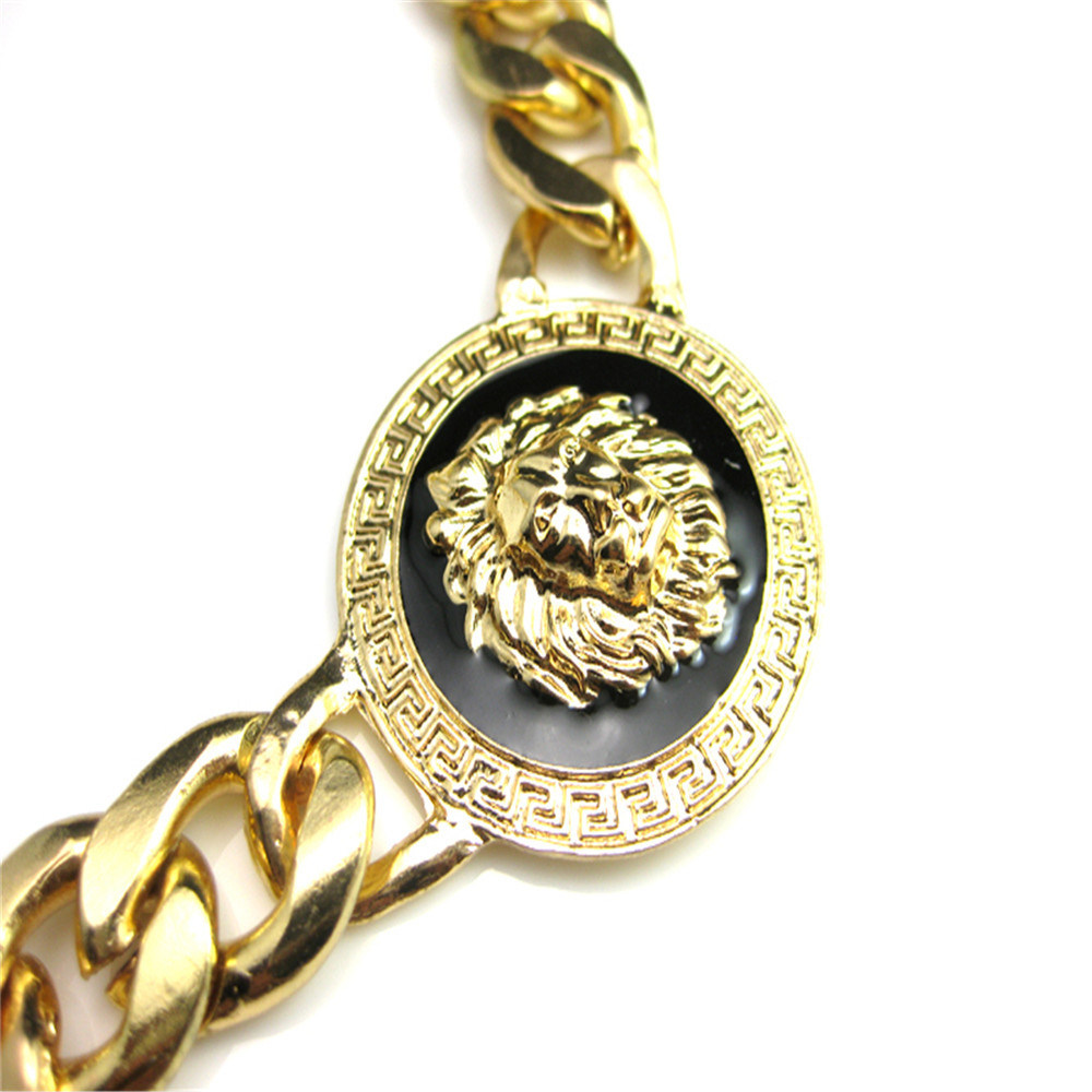 Men's Hip Hop Fashion Jewelry Lion Head Necklace Pendant Jewelry