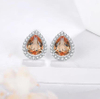 Pear Shaped Small Earrings 925 Sterling Silver Gold Plated Women's Earrings