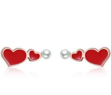 2021-New-Year-Gift-S925-Silver-Korean-Red-Heart-Earrings-with-Pearl-for-Women-Festival-Earrings3