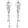 Metal Tassel 925 Sterling Silver Gold Plated Elegant Women's Earrings