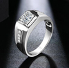 925 Sterling Silver Men College Graduation Ring 6-5mm D Color Moissanite Fine Jewelry