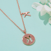 Alphabetic series K Lovely Rose Gold Necklace