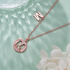 Alphabetic series M Lovely Rose Gold Necklace