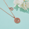 Alphabetic series G Lovely Rose Gold Necklace