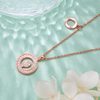 Alphabetic series O Lovely Rose Gold Necklace