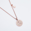 Alphabetic series J Lovely Rose Gold Necklace