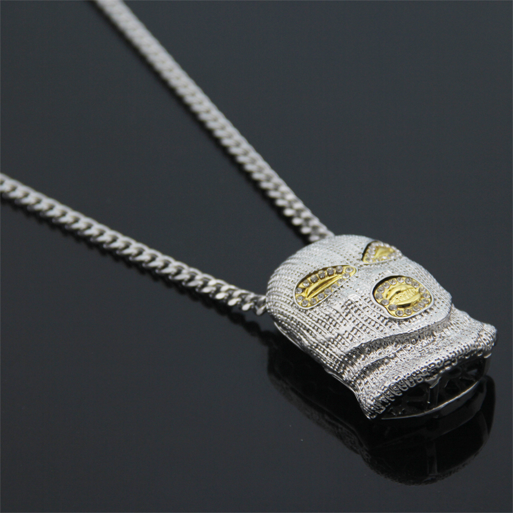 Hip Hop Counter Strike Headgear Silver Necklace