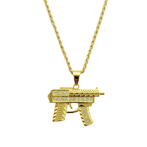 Hip Hop Submachine Gun Necklace Pendant