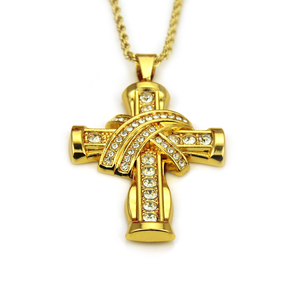 Hip Hop Stereoscopic Cross Pendant Necklace