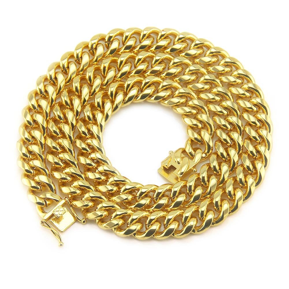 Hip Hop Gold Plated Thick Cuban Chain Necklace