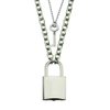 Hip hop combination Necklace lock chain pendant