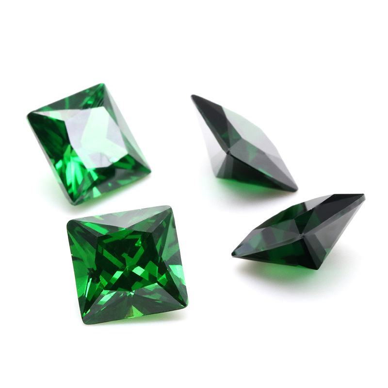 Factory Wholesale 3EX Green VVS Princess Cubic Zirconia