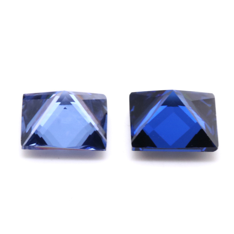 Factory Wholesale 3EX Dark Blue VVS Princess Cubic Zirconia