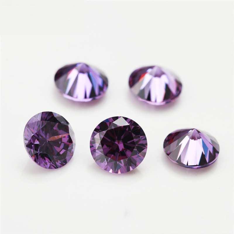 3A Purple Zircon Artificial Gem Wholesale