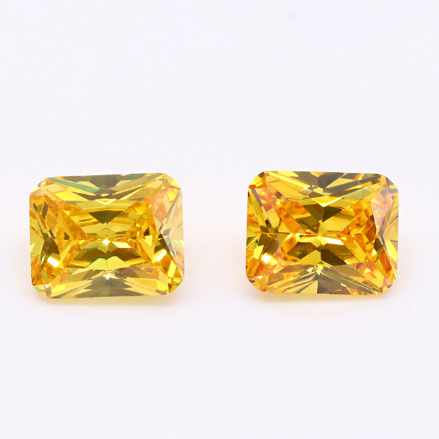 Bright Golden Yellow 3A Cubic Zirconia with High Quality